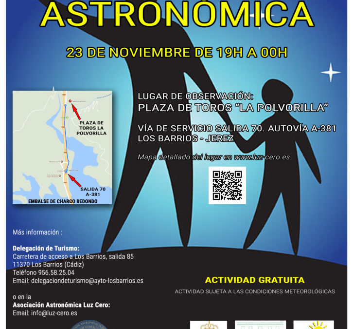 -CANCELADO-                Observación Astronómica 23 Noviembre en el Parque Natural de Los Alcornocales. Los Barrios.