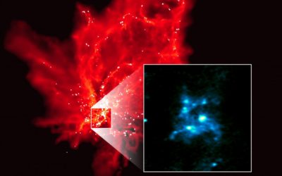 ALMA revela la cuna de densos núcleos donde nacerán estrellas masivas