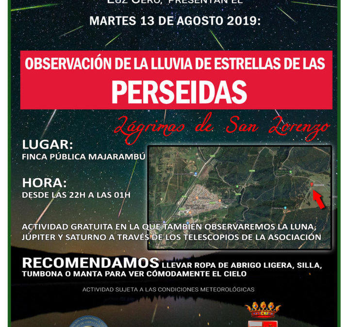 Perseidas 2019. Castellar martes 13 de Agosto.