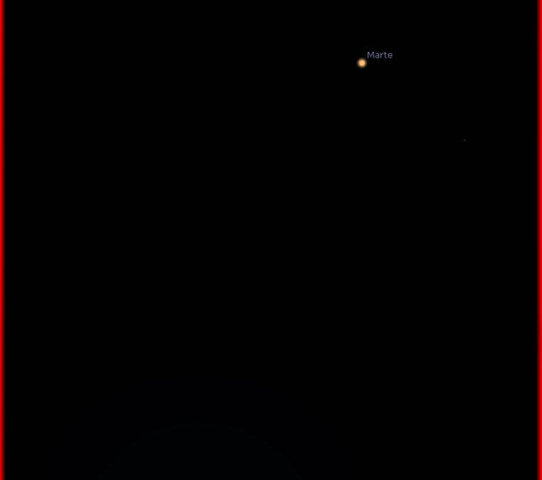Conjunción entre La Luna y Marte 18 feb 2021