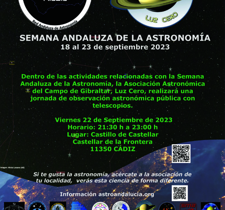 Observación en Castellar de la Frontera en la Semana Andaluza de Astronomía